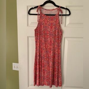 Y2K hippie Boho Decree Pink and Red Patterned Dress size M